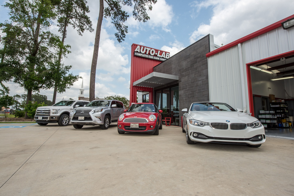 a car parked in a parking lot